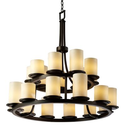 CandleAria Dakota 2-Tier Chandelier by Justice Design Group - Starlight Lighting USA and Canada